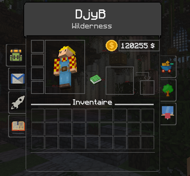 Inventaire d'un joueur sur NationsGlory avec le ressource pack